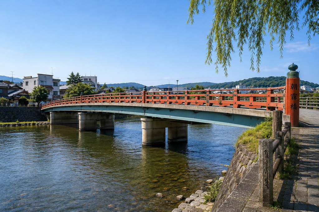 ．橘島・朝霧橋の風景