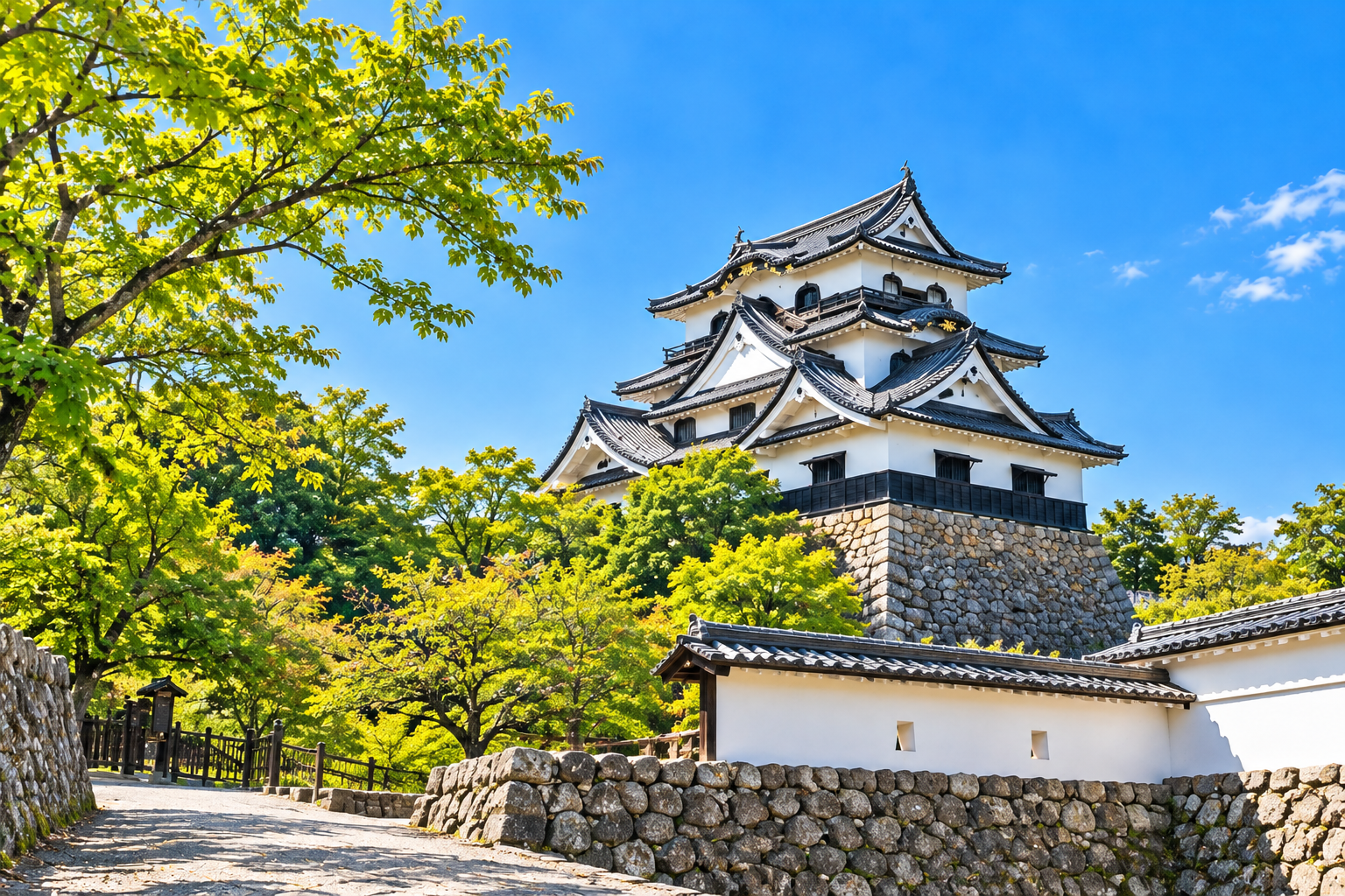 彦根城の天守と石垣